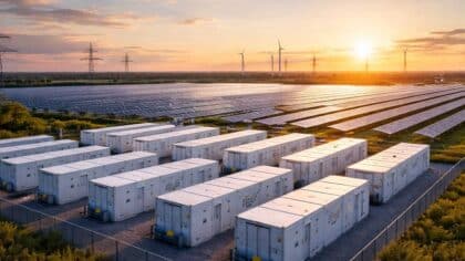 Stockage électricité batteries Europe