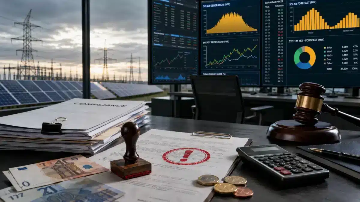 sanction financiere marche energie
