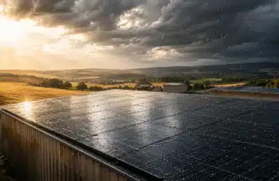 grele panneau solaire
