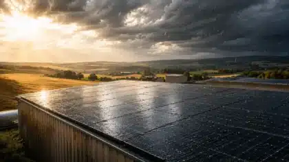 grele panneau solaire