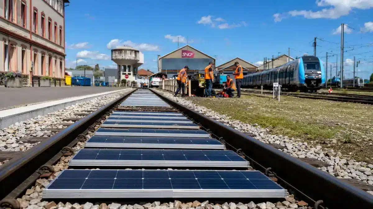 Rail photovoltaïque SNCF