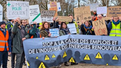 manifestation employés energies renouvelables