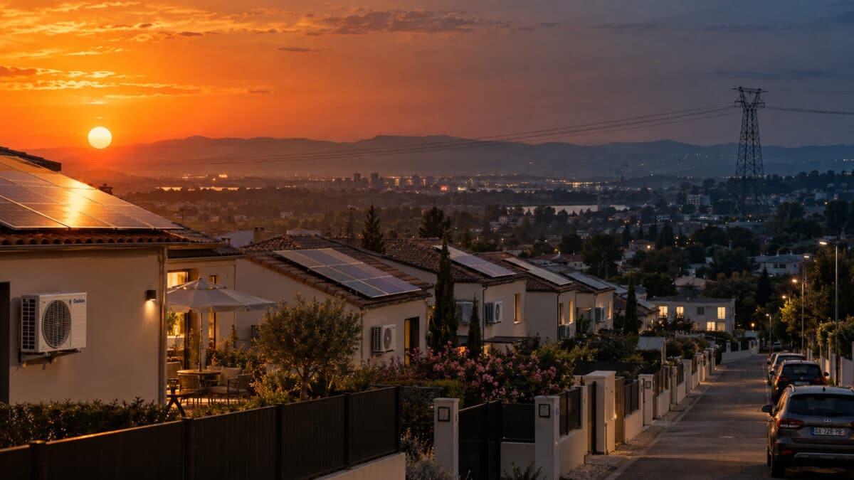 panneaux solaires sur toiture canicule
