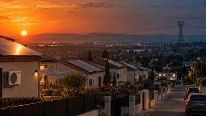 panneaux solaires sur toiture canicule
