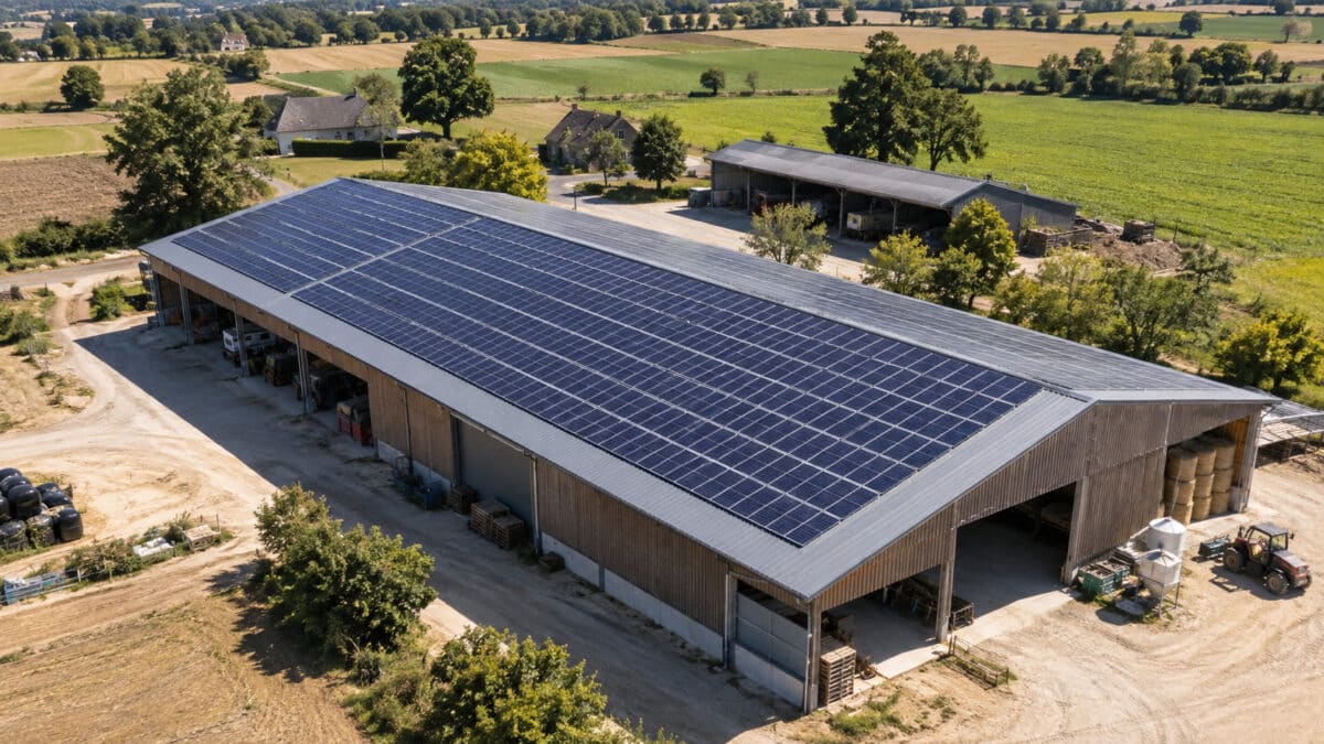 Centrale solaire photovoltaique sur hangar
