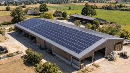 Centrale solaire photovoltaique sur hangar
