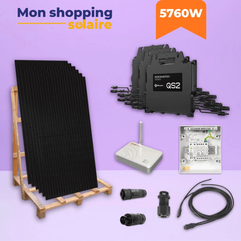 Kit solaire autoconsommation 5760w Aiko Apsystems qs2