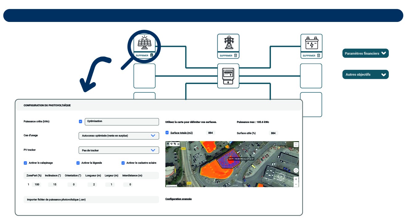 Optiwize Pro, logiciel de dimensionnement technico-économique