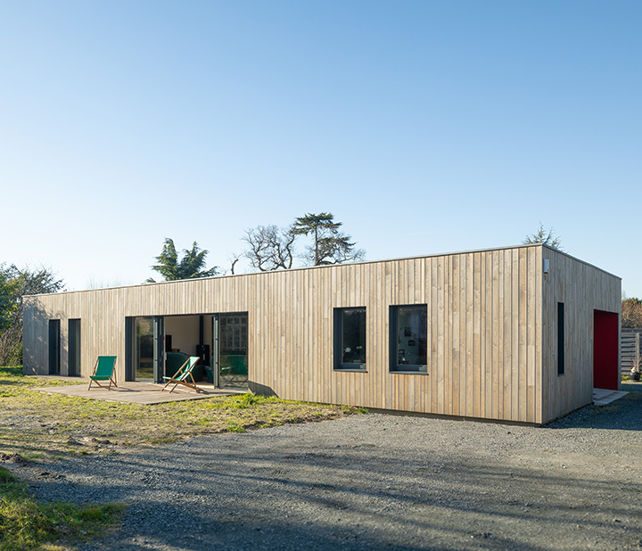 Maison passive bois massif isolants biosourcés en Loire Atlantique
