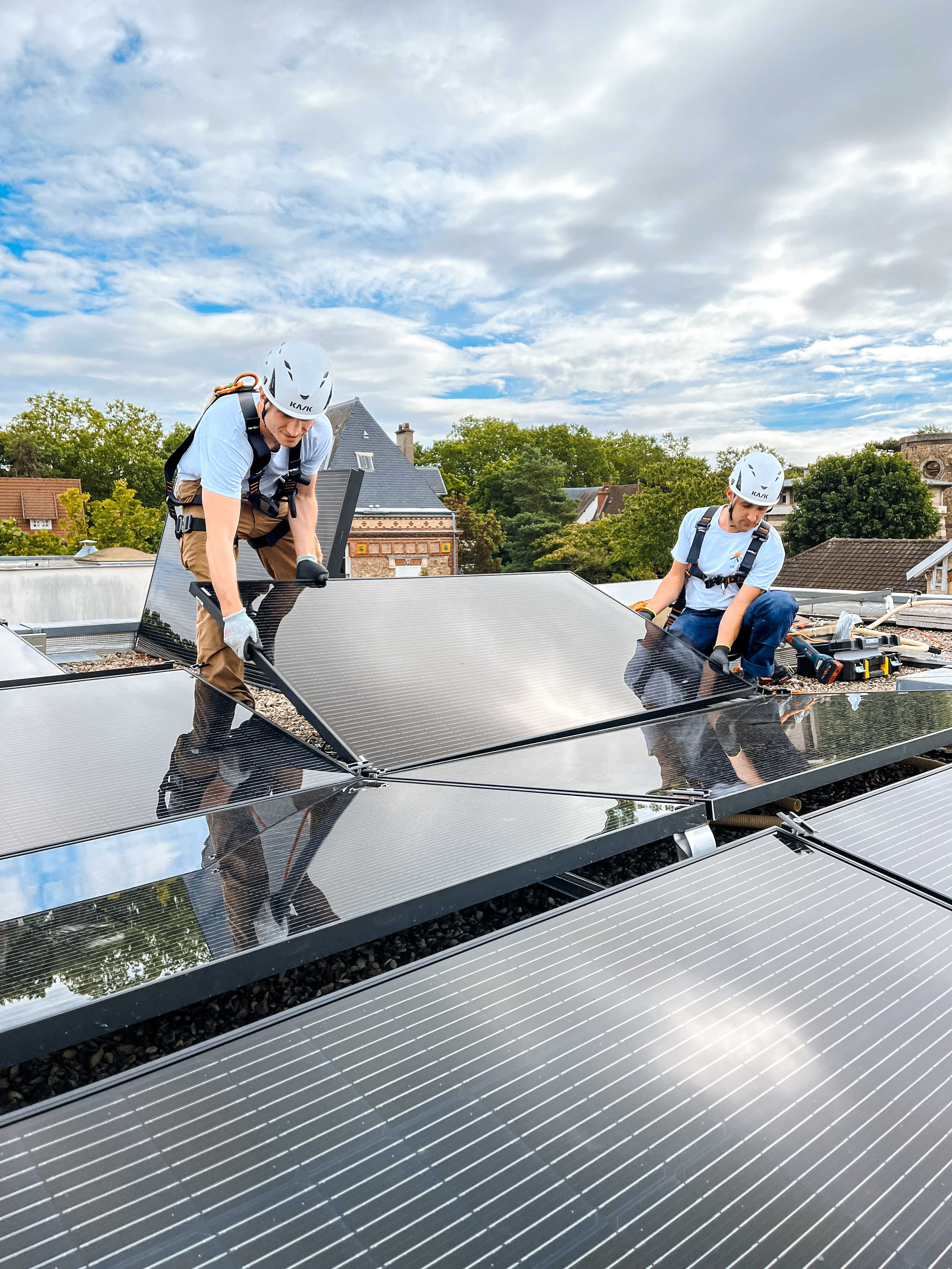 Installation toiture plate