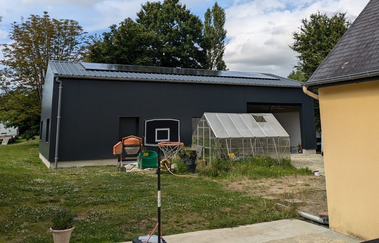 Installation 6 kWc sur bac acier