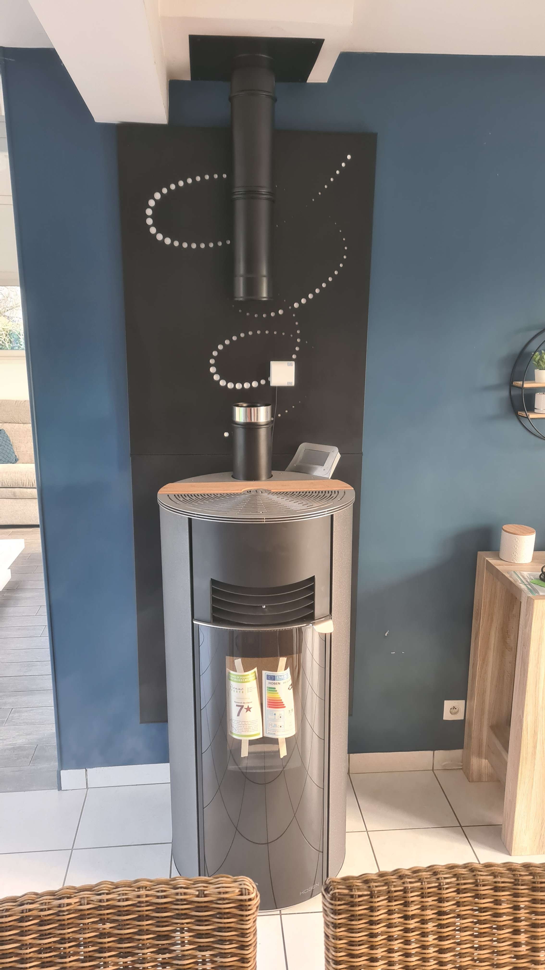 Installation poêle à granulés 7,9 KW