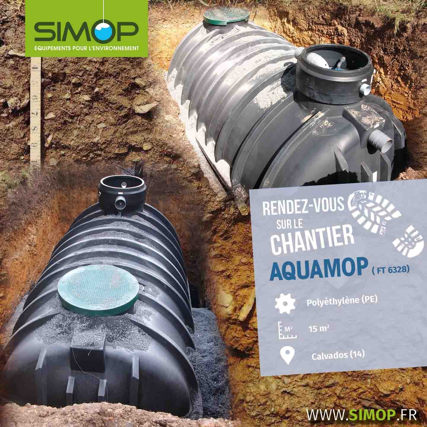 Récupérateurs d'eau de pluie AQUAMOP extra plats 15 m3 
