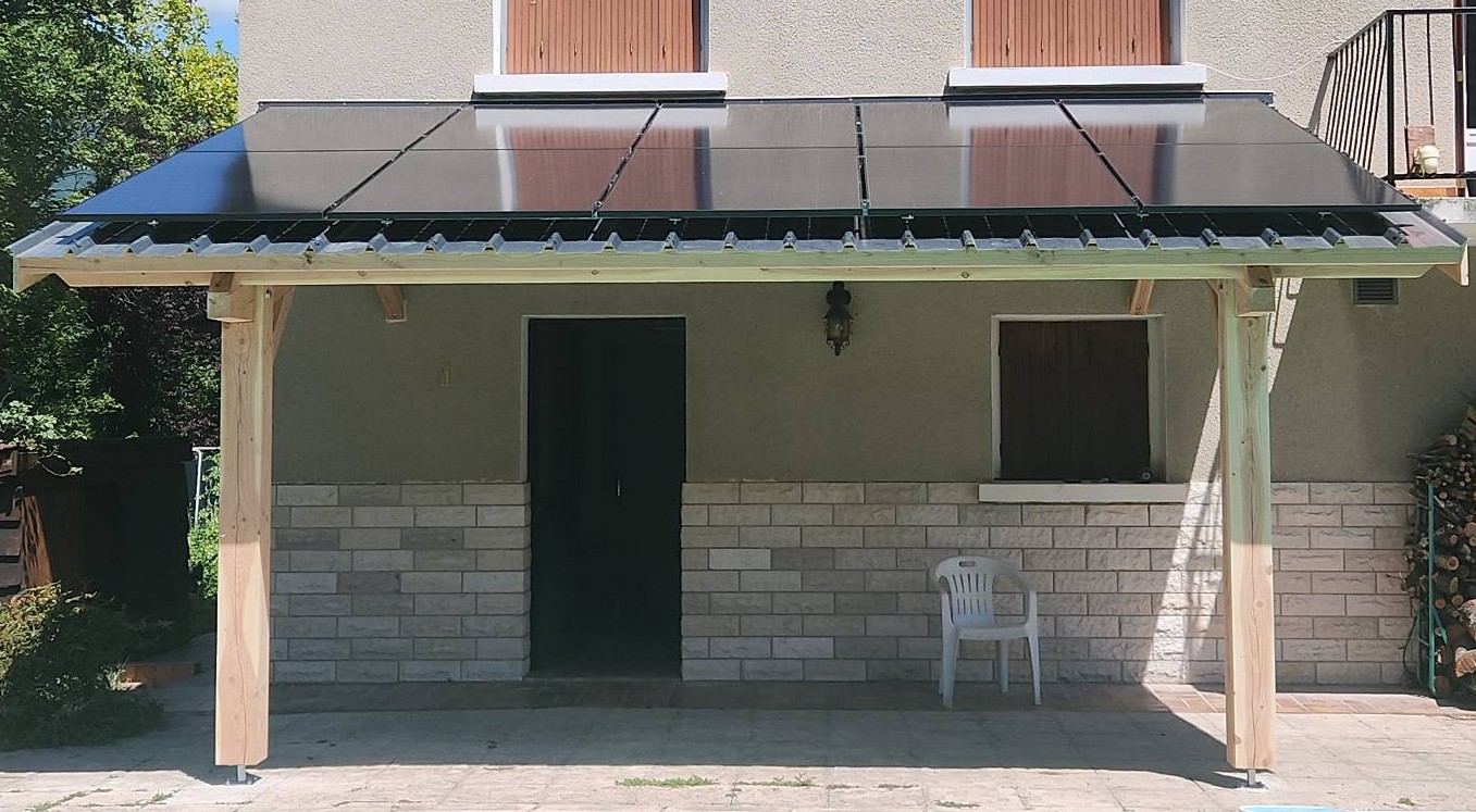 Pergola photovoltaïque sur mesure 4.25 kWc
