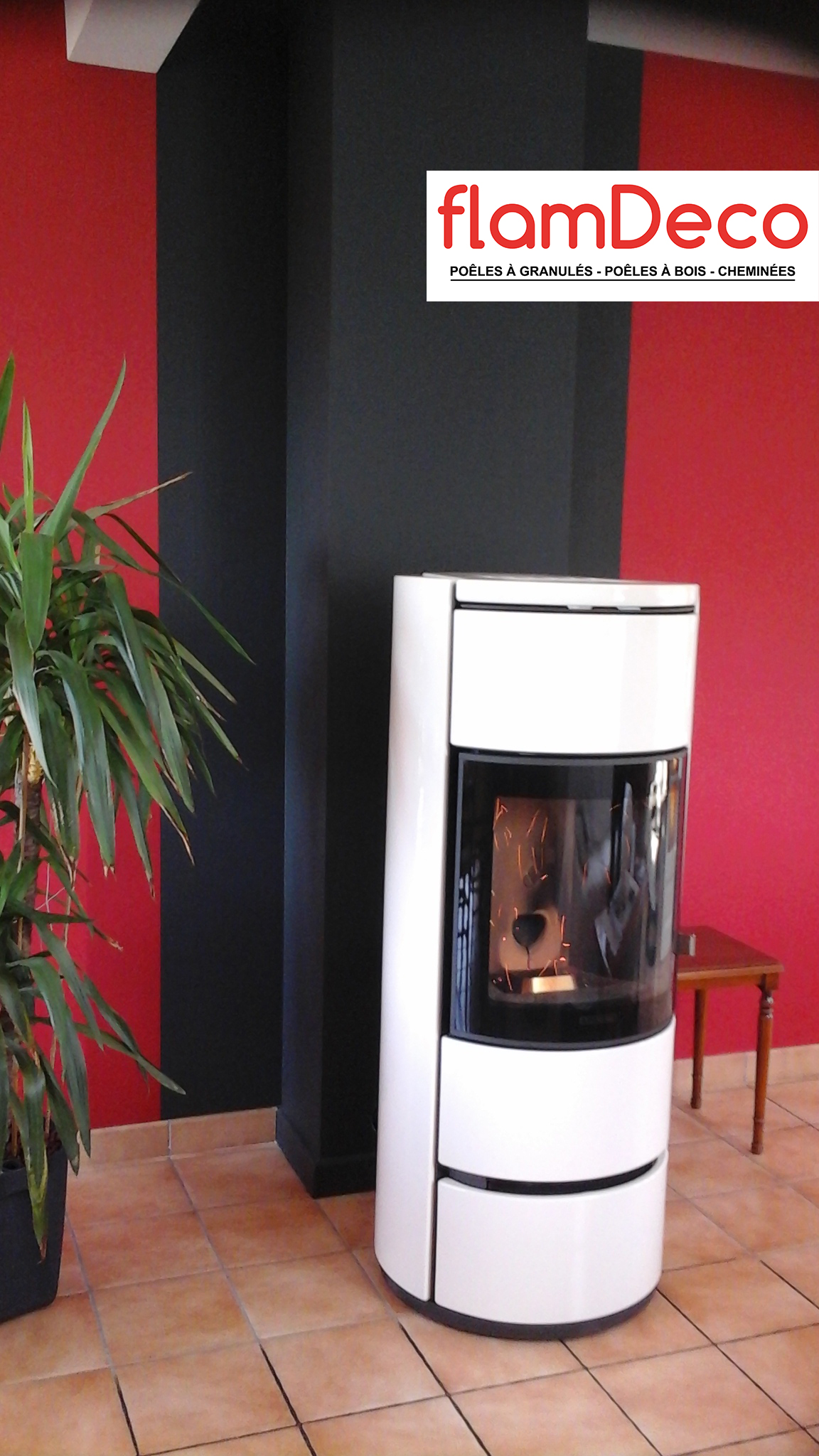 Poêle à granulés installé par FlamDéco