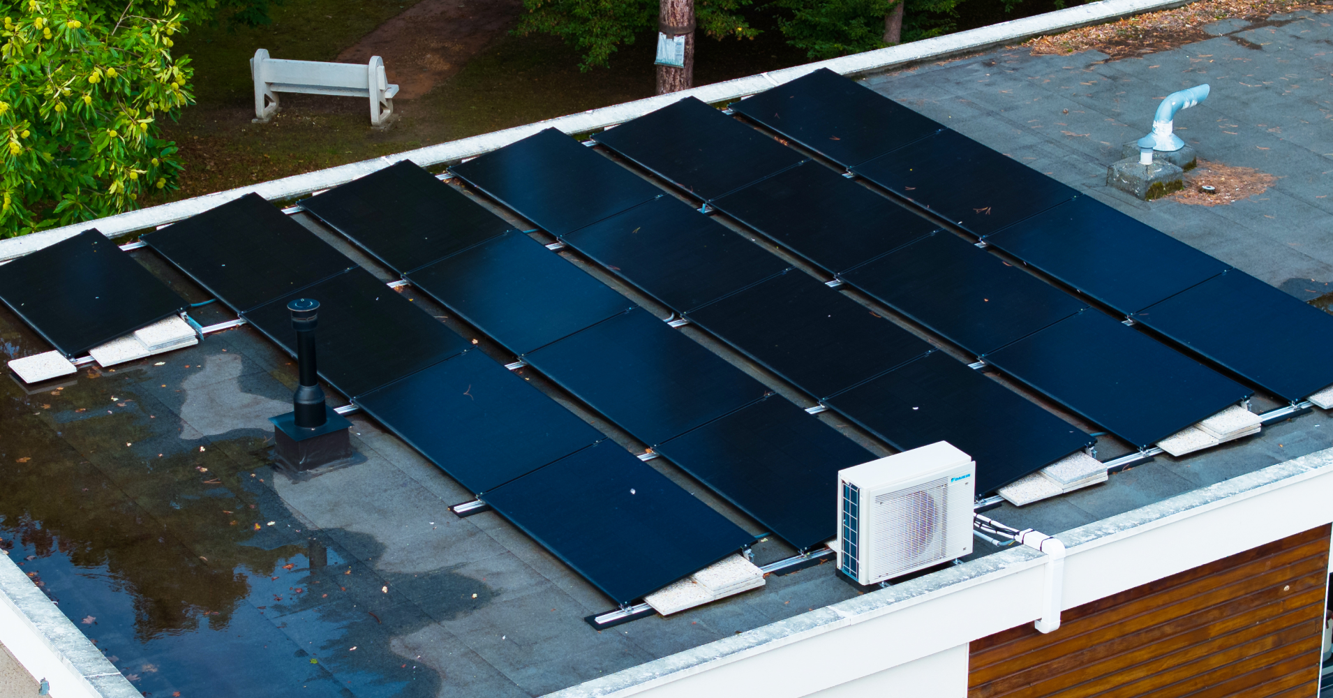 Installation photovoltaïque réalisée par les équipes de Soli