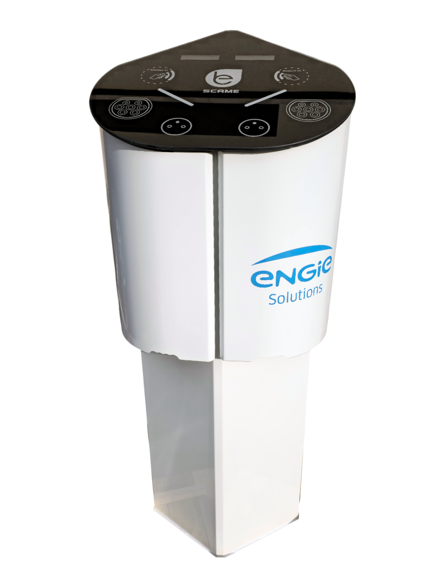 Série SESAME, Conçue pour être installée sur la voie publique, la borne SESAME intègre tous les éléments assurant la sécurité des usagers, la protection des véhicules et du réseau de distribution électrique, l’accès aux personnes à mobilité réduite, le respect de l’environnement+