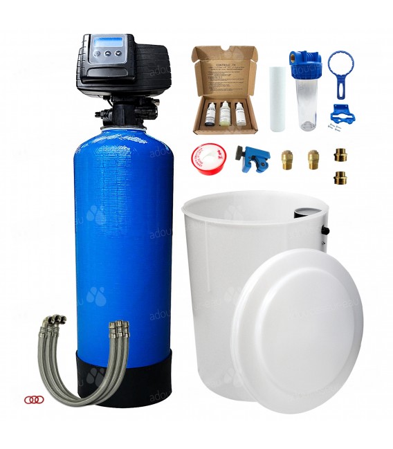Adoucisseur d'eau bi-bloc