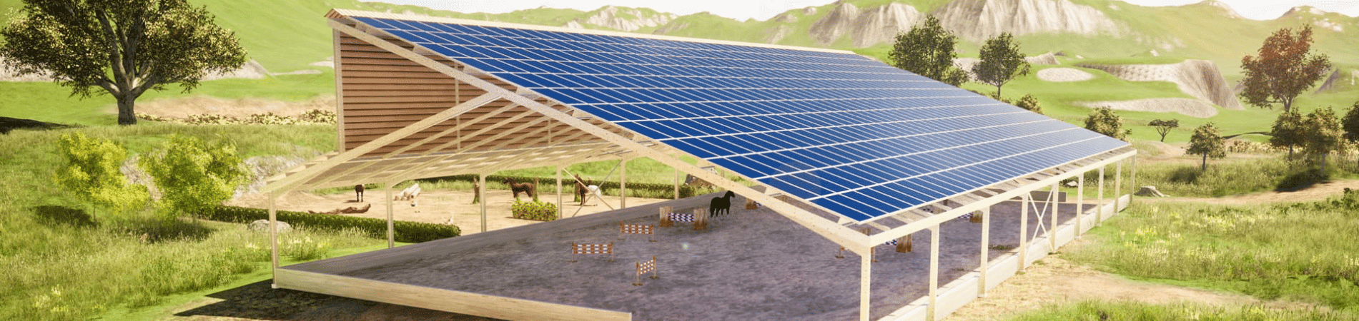 manège equestre photovoltaïque