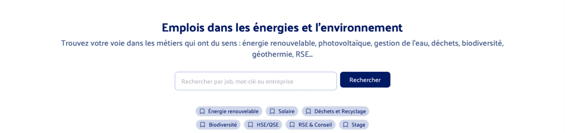 emploi energie renouvelable
