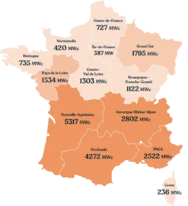 puissance solaire installee par region