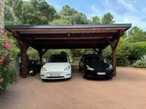 carport solaire mixte bois et metal