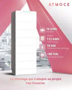 Atmoce batterie stockage