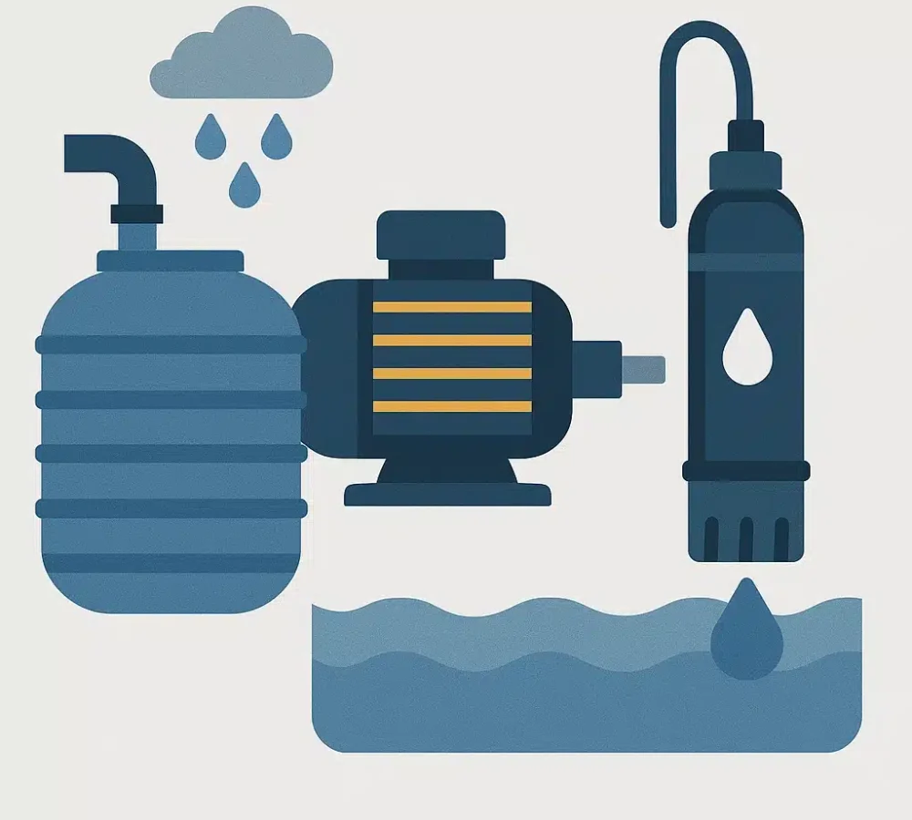 pompe récuperation eau de pluie moteur habitat